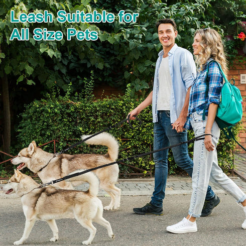 Philorn Bungee Dog Leash Heavy Duty 6-7FT Tactical Dog Leash, Adjustable Leash for Large Dogs That Pull with 2 Padded Traffic Handles, Reflective ...