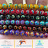 Linpeng 8mm Glass Beads Round Bulk for Bracelet, DIY Jewelry Supplies, Gift for Beader, 300 Beads Multi-Colors, Small...