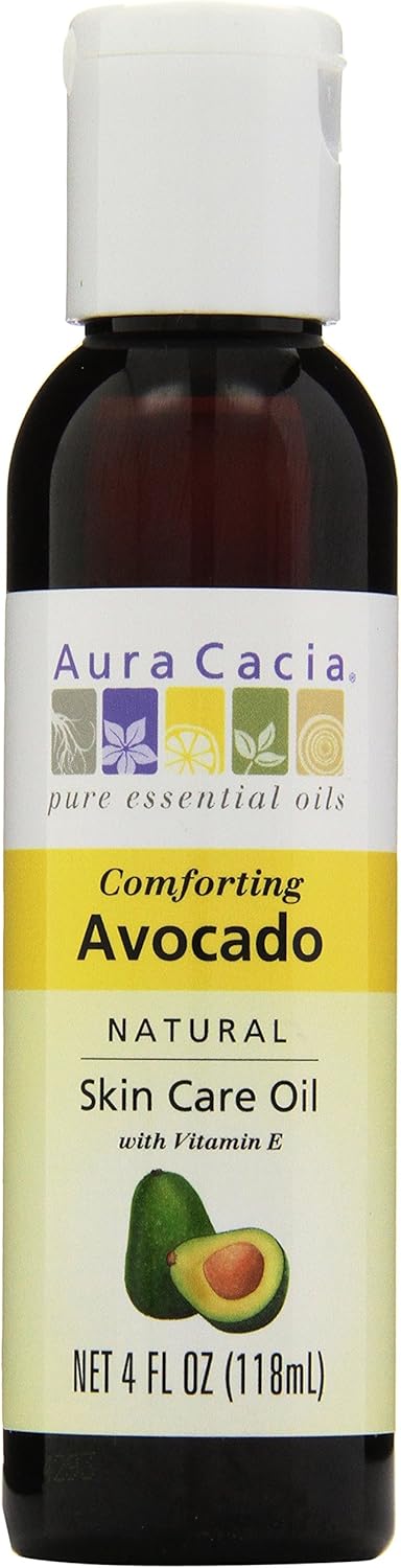 Aura Cacia Natural Skin Care Oil, Avocado, 4 Fluid Ounce...