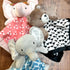 Levtex Home - Baby Elephant Security Blanket - Soft and Cuddly Lovey - Plush - Pink, White - Nursery Gift...