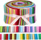 40 Pcs Solid Color Cotton Jelly Fabric Patchwork Roll Fabric, 2.55 Inch Roll Up Cotton Craft Patchwork Roll, Cotton Quilting Fabric Bundle for Qui...