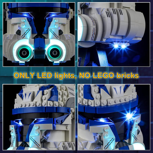 Vaodest LED Light for Lego Captain Rex Helmet Set 75349 Building Blocks Model Set,Design and Configuration Compatible with Model 75349(LED Light O...