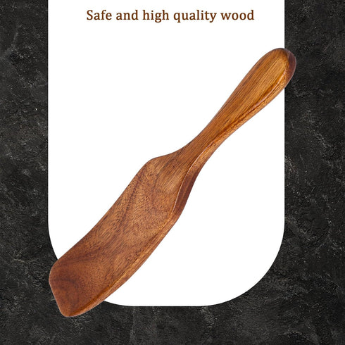 HANSGO Wooden Sourdough Spatula, 11" Spurtle for Sourdough Starter Natural Wooden Kitchen Utensil for Spreading Cooking Mixing Non Stick Cookware ...
