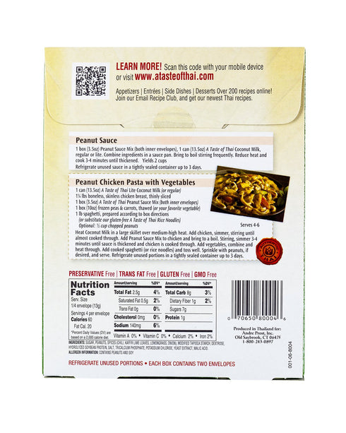 A Taste of Thai Peanut Sauce Mix, 3.5 oz Box, 6 Piece...