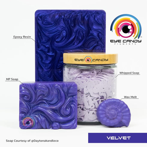 Eye Candy Pigments Premium Purple Mica Powder - Velvet (25gr) - for Epoxy, Resin, Soap, Paint, Woodworking, Acrylic Pouring, Bath Bombs, Fishing L...
