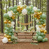 Green Balloon Garland Kit with Sage and Olive Balloons - 112pcs Sage Green Balloons with Gold Butterfly for Weddings, Baby Showers, Birthdays, and...