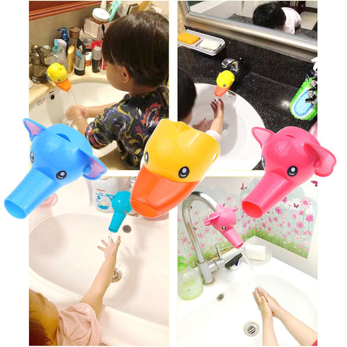 Kare & Kind Animal Shaped Faucet Extenders - 3 Pack - Fun Water Spouts for Toddlers, Kids, Children - Promotes Personal Hygiene and Handwashing - ...