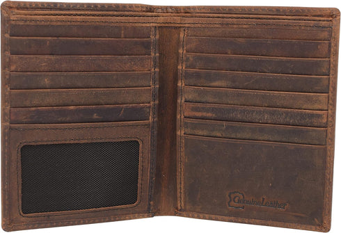 RFID Blocking Bifold Hipster Credit Card Wallet Premium Lambskin Leather (Vintage)...