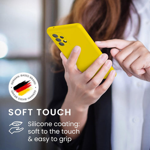 kwmobile Case Compatible with Samsung Galaxy A52 / A52 5G / A52s 5G Case - TPU Silicone Phone Cover with Soft Finish - Radiant Yellow...