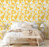HAOKHOME 93391-1 Yellow Peel and Stick Wallpaper Floral Yellow/White/Blue Removable Wall Paper for Bedroom Bathroom Textured Stick on Contact Pape...