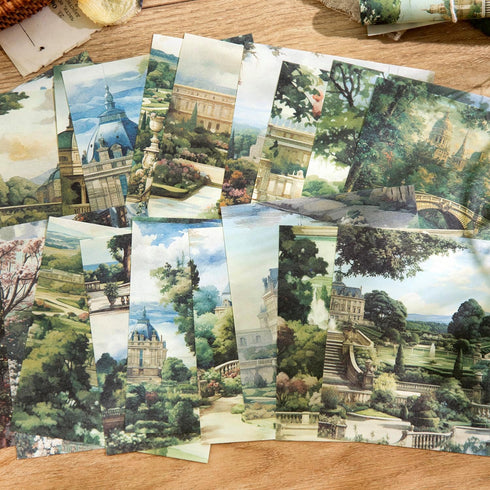 160Pcs Vintage Fantasy Scrapbook Paper, Building Ephemera Pack for Journaling and Junk Journal Supplies, Scrapbooking Kit with Glue Tape...