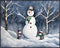 Posterizer 1 pcs-cute snowman in snowy wintery nature 1-Landscape & Nature Art-GIft for Men Women Teens-Living Room Bedroom Decor- unframed wall a...