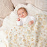 Fluffy-backed Reversible Baby Swaddle Blankets 100% Muslin Cotton Front Nursery Plush Dotted Fleece Back Receiving Bed Quilt Blanket for Unisex Ne...