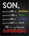 Posterizer 1 pcs-Son You Are My Favorite Superhero-Movie & Cinema Art-Typography Art-decor for Boys, Teens Bedroom- UNFRAMED Wall Art...