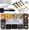 Leather Snap Fasteners Kit, KWOKWEI 120 Set Metal Snap Buttons Press Studs with 6 Setting Tools, 12.5mm 6 Color Heavy Duty Snaps for Clothes, Brac...