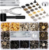 Leather Snap Fasteners Kit, KWOKWEI 120 Set Metal Snap Buttons Press Studs with 6 Setting Tools, 12.5mm 6 Color Heavy Duty Snaps for Clothes, Brac...