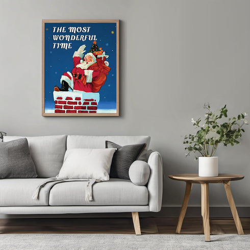 Posterizer 1 pcs-Christmas-Santa poster-The most wonderful time-Holiday Poster Collection-Quotes and Poems-Decor for Home & Office- unframed wall ...