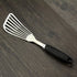 304 Stainless Steel Fish Spatula, Non-Slip Ergonomic Handle Slotted Spatula, Black...