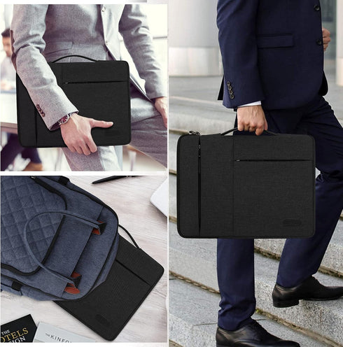 Laptop Sleeve Case 13.3-14 Inch Waterproof Durable Business Computer Carrying Bag Compatible with MacBook Air/Pro HP/Asus/ThinkPad Notebook Protec...