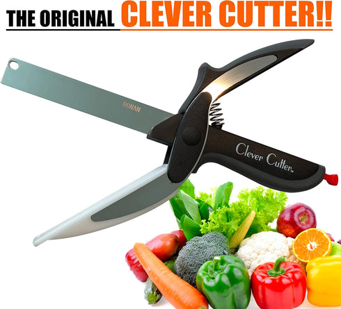 Clever Cutter 2-in-1 Knife & Cutting Board- The Original Quickly Chops Your Favorite Fruits, Vegetables, Meats, Cheeses & More in Second, Replace ...