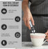 Rechargeable Handheld Milk Frother - Electric Foam Maker - Portable Coffee Frother Wand with 2 Heads - Stainless Steel Electric Whisk for Coffee, ...