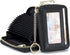 imeetu RFID Credit Card Wallet, Genuine Leather Zipper Card Case Holder with Removable Keychain(Black)...