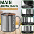 Stainless Steel Mug with Handle - Coffee Camping Mug with Carabiner Handle Portable Backpack Outdoor Cup Lightweight Camping Gear for Men - 13.5Oz...