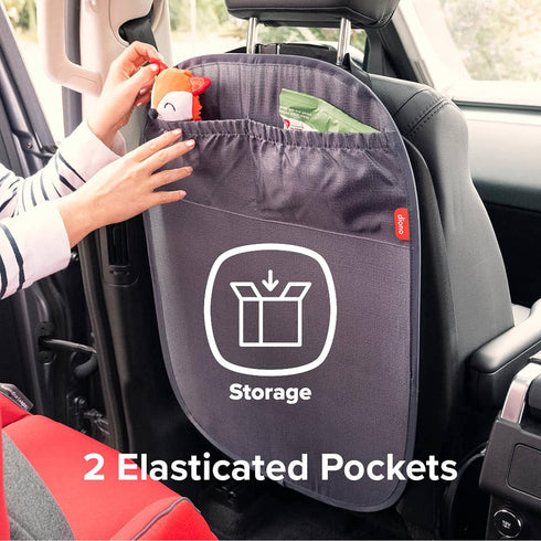 Diono Stuff 'N Scuff XL Kick Mat Back Seat Protector for Kids Feet with Storage Pocket, 100% Water Resistant for Protection of Your Upholstery fro...