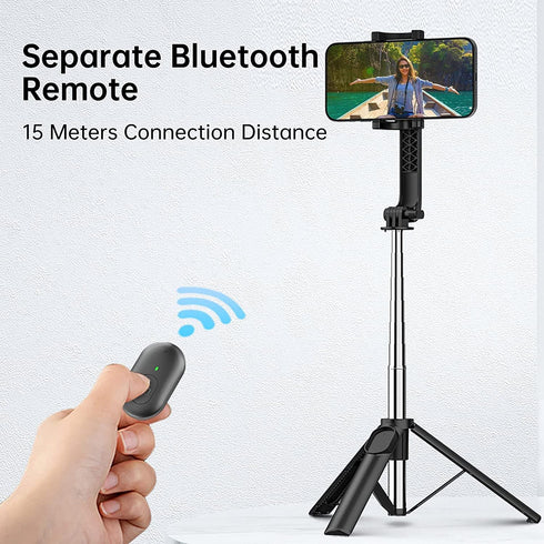 39" Selfie Stick Tripod with Remote, Cellphone Tripod Stand, 6 in 1 Wireless Bluetooth Portable Selfie Stick for iOS & Android Devices for iPhone,...