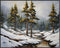 Posterizer 1 pcs-snowy jungle in winter in oil painting style-9-Landscape & Nature Art-Living Room Bedroom Decor- unframed wall art...