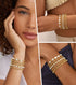adoyi Gold Bracelets for Women Beaded Bracelet 14K Gold Plated Bracelet Stack Strand Stretch Bead Ball Bracelet Set Stackable Bracelet Adjustable ...