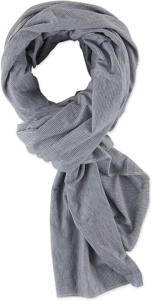 Bucky Jersey Stripe Comfort Travel Accessories, Blanket Scarf, Gray Stripe, One Size...
