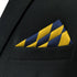 S&W SHLAX&WING Striped Pocket Squares for Men Yellow Royal Blue Stripes Accessories...
