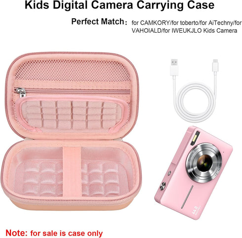 Digital Camera Carrying Case for CAMKORY/for toberto/for AiTechny/for VAHOIALD/for IWEUKJLO FHD 1080P Camera, Boys Girls Kids Compact Small Camera...