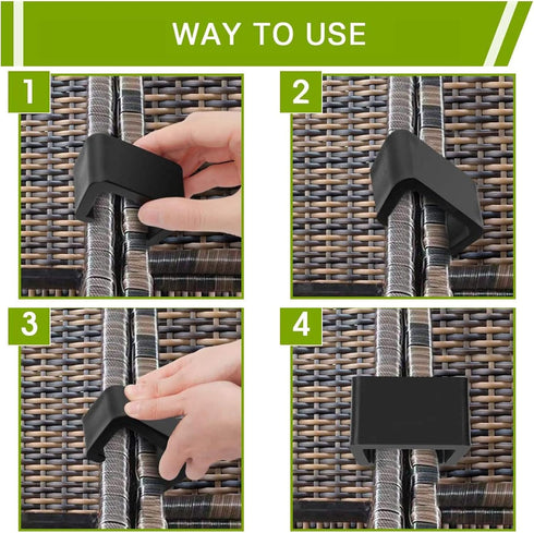 8 PCS Outdoor Furniture Clips, Sofa Wicker Sectional Patio Furniture Clips, Wicker Chair Fastener, Wicker Furniture Clamps Connectors, Connect Sec...