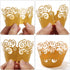 Cupcake Wrappers, KPOSIYA 100 Pack Cupcake Wraps Filigree Artistic Bake Cake Paper Cup Little Vine Laser Cut Liner Baking Cups Muffin Case Trays f...