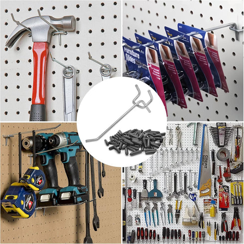 Pegboard Hooks Pegboard Accessories,2 inch,Pegboard Organizer Kit for Garage Organization,Tool Storage, 32 Pack...