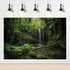 Jungle Aquarium Background Majestic Waterfall Cascading into Lush Rainforest Terrarium Background Stream Rock Tropical Plants Reptile Habitat Back...