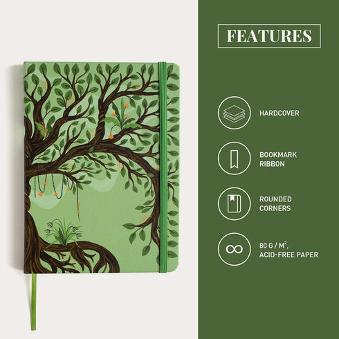 Rileys Tree of Life, 8" x 6", Blank Journal 240 Pages, Ivory Paper, Blank Notebook for Men and Women, Unlined Journal, Drawing Notebook, Great Gif...
