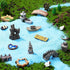 24 Pcs Miniature Garden Accessories Mini Garden Bridge Figurines Garden Decor Micro Landscape Lighthouse Water Well Ornament for Yard DIY Craft Po...