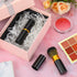 Nuenen 2 Pcs Retractable Kabuki Makeup Brushes Blush Powder Brush Small Travel Makeup Brushes with Cover Makeup Tool for Loose Powder Cream or Liq...