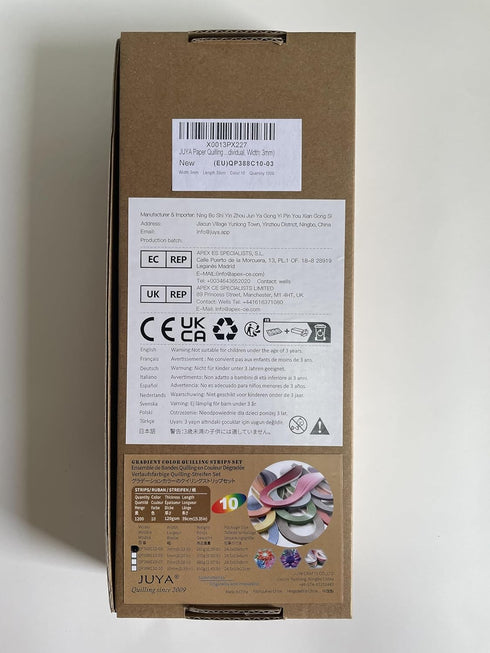 JUYA Paper Quilling Gradient Series Set 10 Colors QP388 (10 Packs Individual, Width: 3mm)...