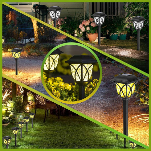 KAQ 2 Pack LED Solar Lights Outdoor Waterproof, Solar Garden Lights Auto On/Off, Outside Lights for Yard, Patio Decor, Landscape Lighting, Pathway...