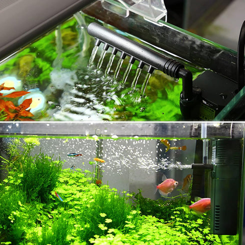 Aquarium Filter Small Betta Fish Tank Water Filter for 5-15 Gallon Fish Turtle Shrimp Tank Submersible Aquarium Internal Filter 4-in-1 Adjustable ...