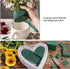 24 Pieces DIY Flower Arrangement Kit, 3.15 x 1.57 Inches Wet Floral Foam Round Flower Arrangement Kit Green Wet Foam Block for Wedding, Aisle Flow...