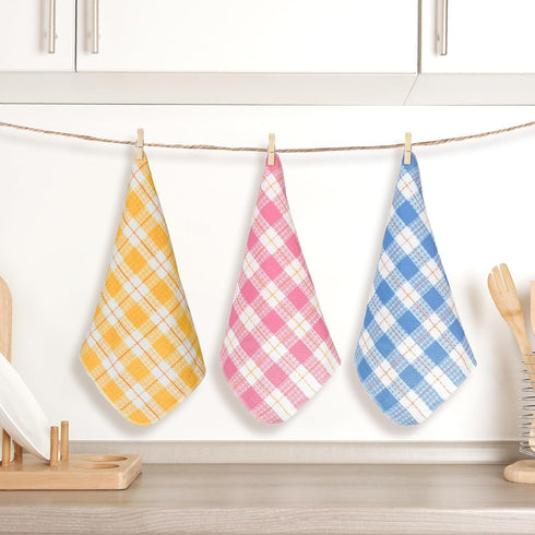 uxcell Kitchen Dish Cloths for Washing Cleaning 14" x 16" Absorbent Dish Rags Drying Dish Towels 6 Pack Orange...