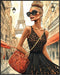 Posterizer 1 pcs-glamorous woman in stylish Parisian street 4-Inspirational Women's Art-Adventure Wall Art-Gift for Women, Fashionistas, Designer ...