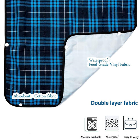 3PK Adult Bibs for Eating - Waterproof Clothing Protector with Crumb Catcher-Bibs for Seniors for Eating at Mealtime 30" L x 18" Men/Women (New Up...