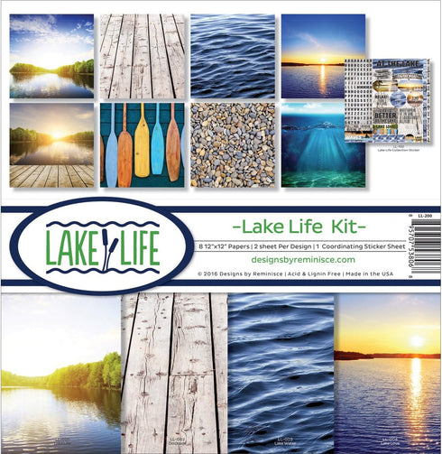 Reminisce LL-200 Lake Life Scrapbook Collection Kit 12x12 inches...
