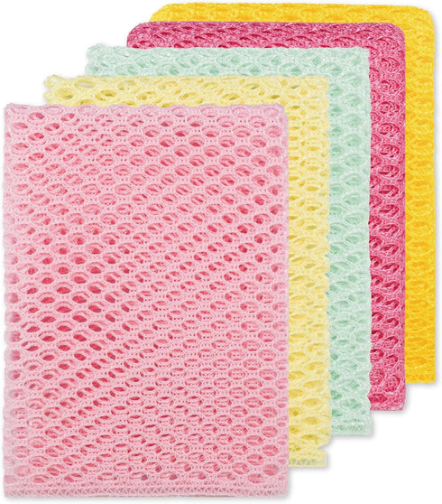 5PCS Innovative Dish Washing Net Cloths,Scourer,Quick Dry, Mesh net for Washing Dish, Dish wash net, Dish Sponge, Dish Scrubber 11" by 11"...